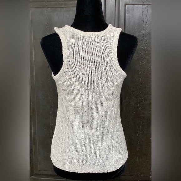 APR.9 White sequence sweater tank top. Size Small - Picture 3 of 10